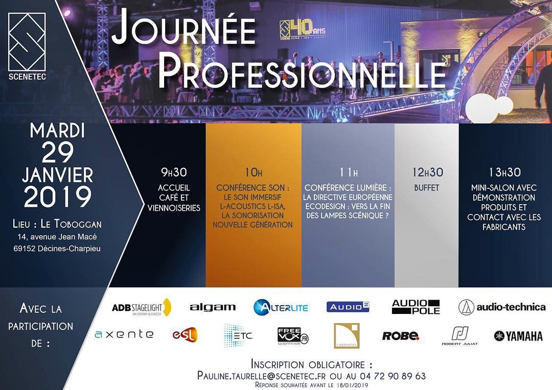 Journée professionnelle – Mardi 29 Janvier 2019 au Toboggan